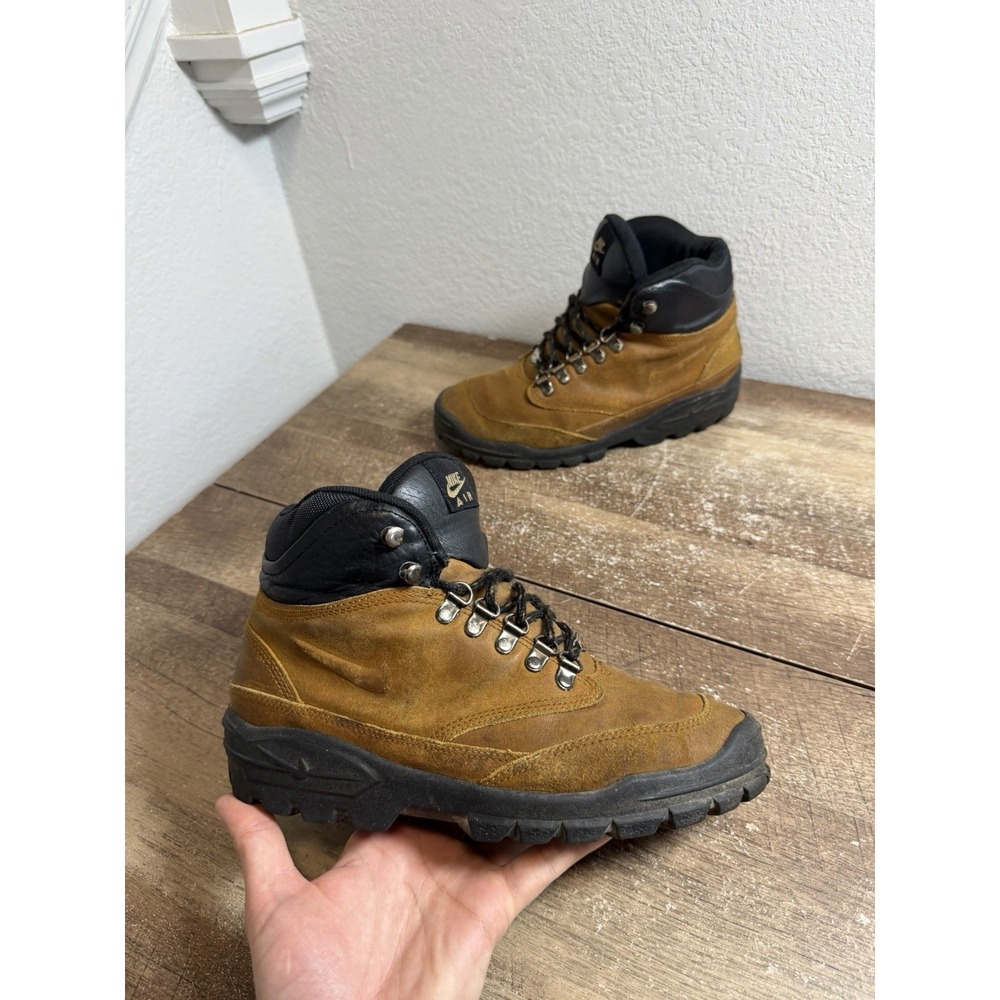 Nike Vintage ACG Chocolate Brown Suede Hiking Boots Mens Sz 7.5 Rare